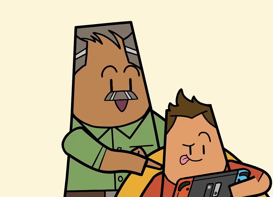 Dad asks his son to put the game console away